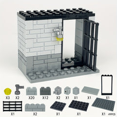 Prison Building Block Model with Confinement Room - Christmas Toy