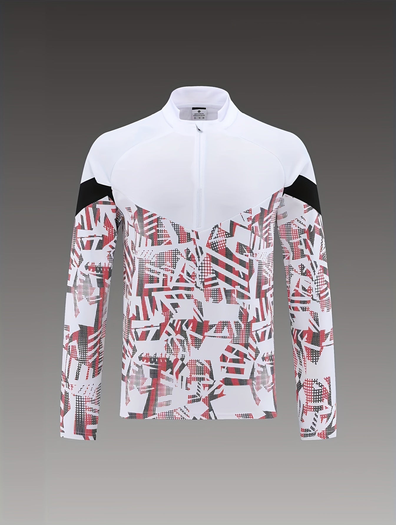 Boy's Geometric Pattern Training Suit Set Active Sports Outfit