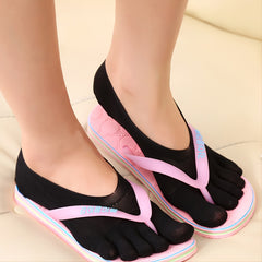 Cotton Toe Socks for Running Women's Stockings