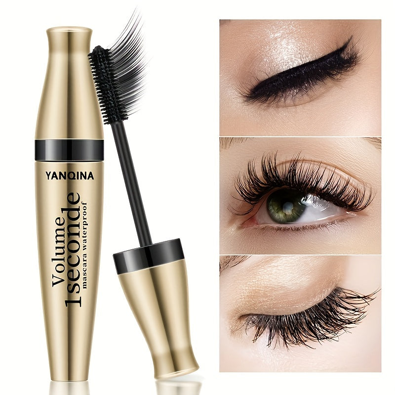 Waterproof 3D Long & Curling Mascara with 4D Silk Fiber Volumizing Effect