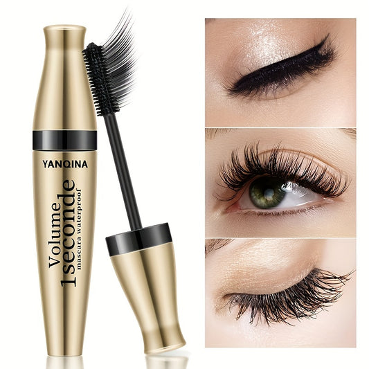 Waterproof 3D Long & Curling Mascara with 4D Silk Fiber Volumizing Effect