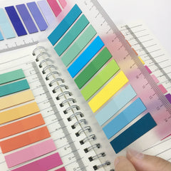 200 Sheets Sticky Tabs with Ruler 10 Colors Book Tabs