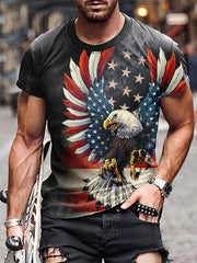 Eagle Print Men's Graphic T shirt Casual Comfy Tees For Summer