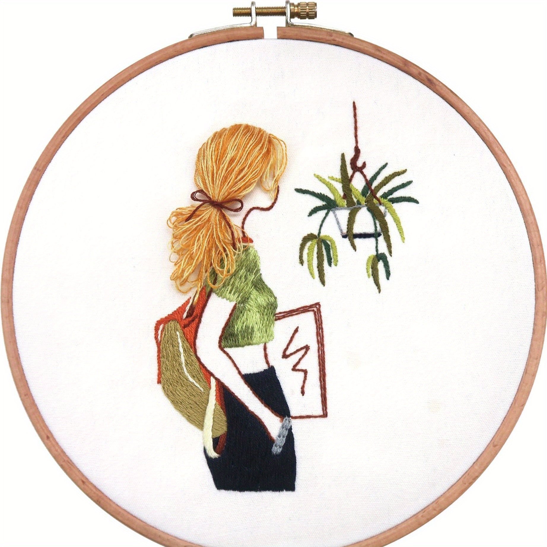 Embroidery DIY Cross Stitch Thread Flower Girl Dance Picture