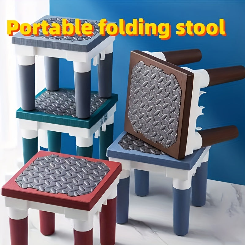 Portable Folding Stool Indoor Outdoor Bathroom Waterproof Non-slip Stool