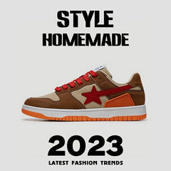 Men's Star Pattern Skate Shoes Wear resistant Non Slip Casual Shoes
