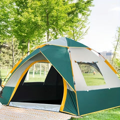 Family Camping Tent Portable Folding Tent for Picnic with Doors and Windows