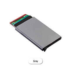 RFID Alum. Card Holder Slim Mini Pop Up Metal Wallet