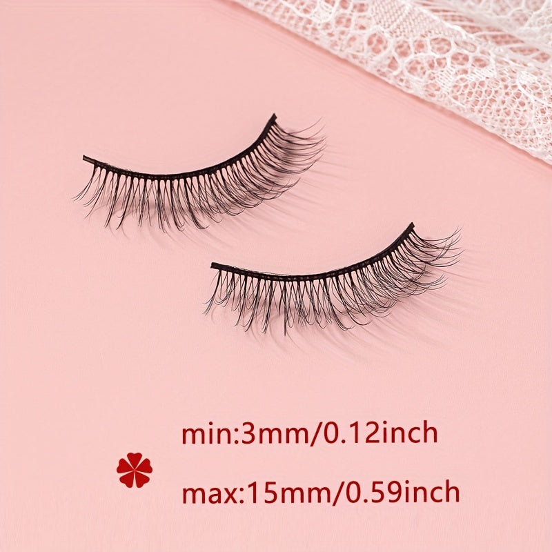 5 Pairs False Eyelashes Criss Cross Curly Makeup Extension Natural Look Lashes
