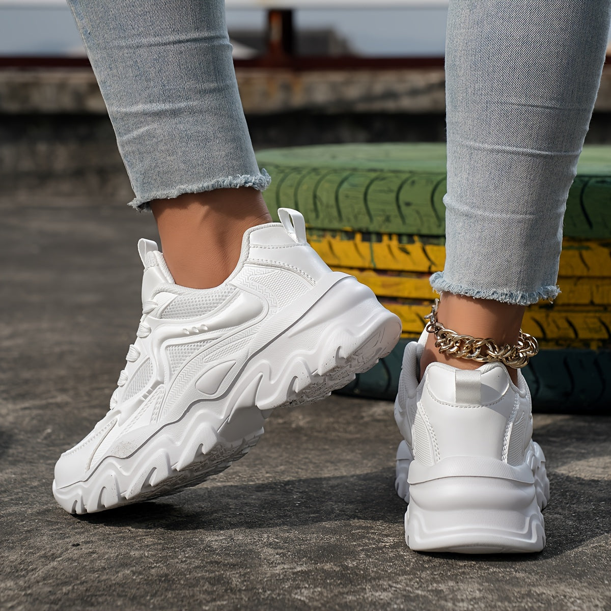 Breathable Heighten Chunky Sneakers for Casual Wear