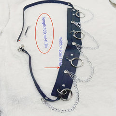 Chain Fringe Punk Belt Hip Hop Jeans Pants Belt Gothic Adjustable Rivet