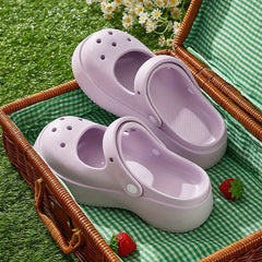 Women's Hollow Out Clogs Breathable Closed Toe Slip On Shoes