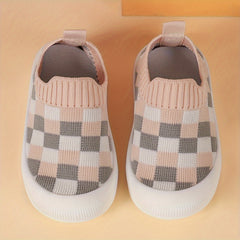 Baby Girls Slip On Woven Shoes Lightweight Walking Shoes