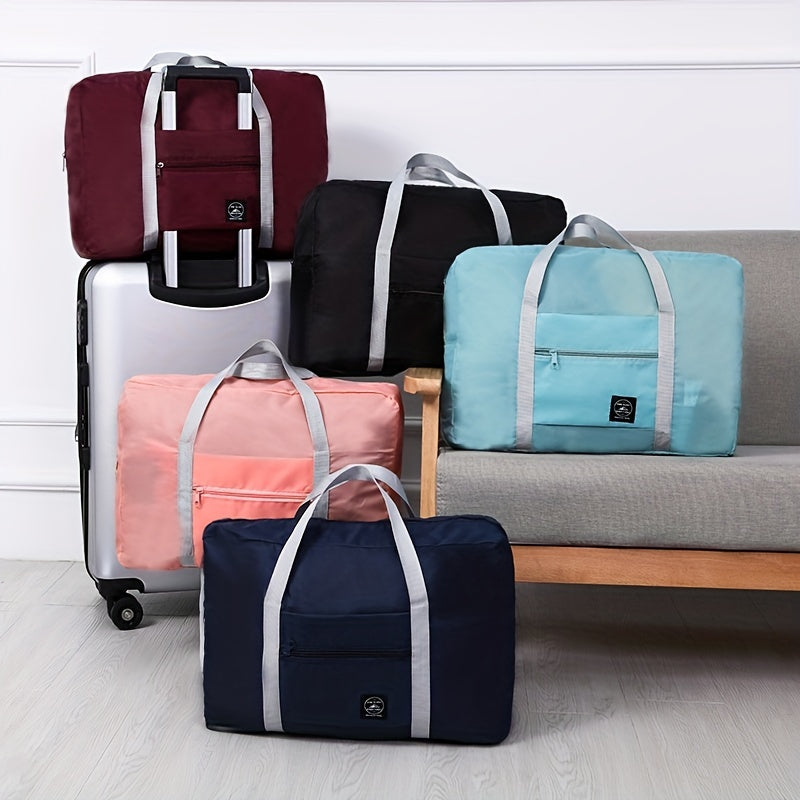 Foldable Travel Luggage Bag Lightweight Nylon Shoulder Bag Large Capacity