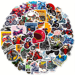 50pcs Motorcycle Club Stickers Waterproof Stickers For Kids Teens Adults