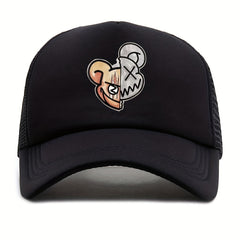 Men's Outdoor Sunshade Baseball Cap Cartoon Print Mesh Hat Hip Hop Hat