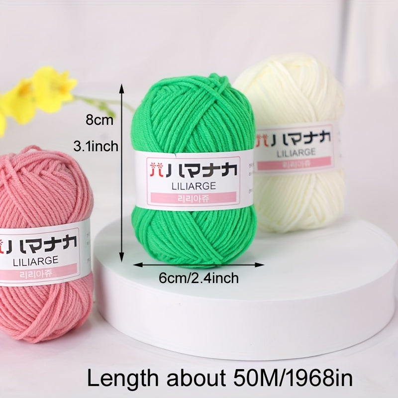 6pcs Mini Acrylic Yarn for Knitting Crocheting Projects 50m Total