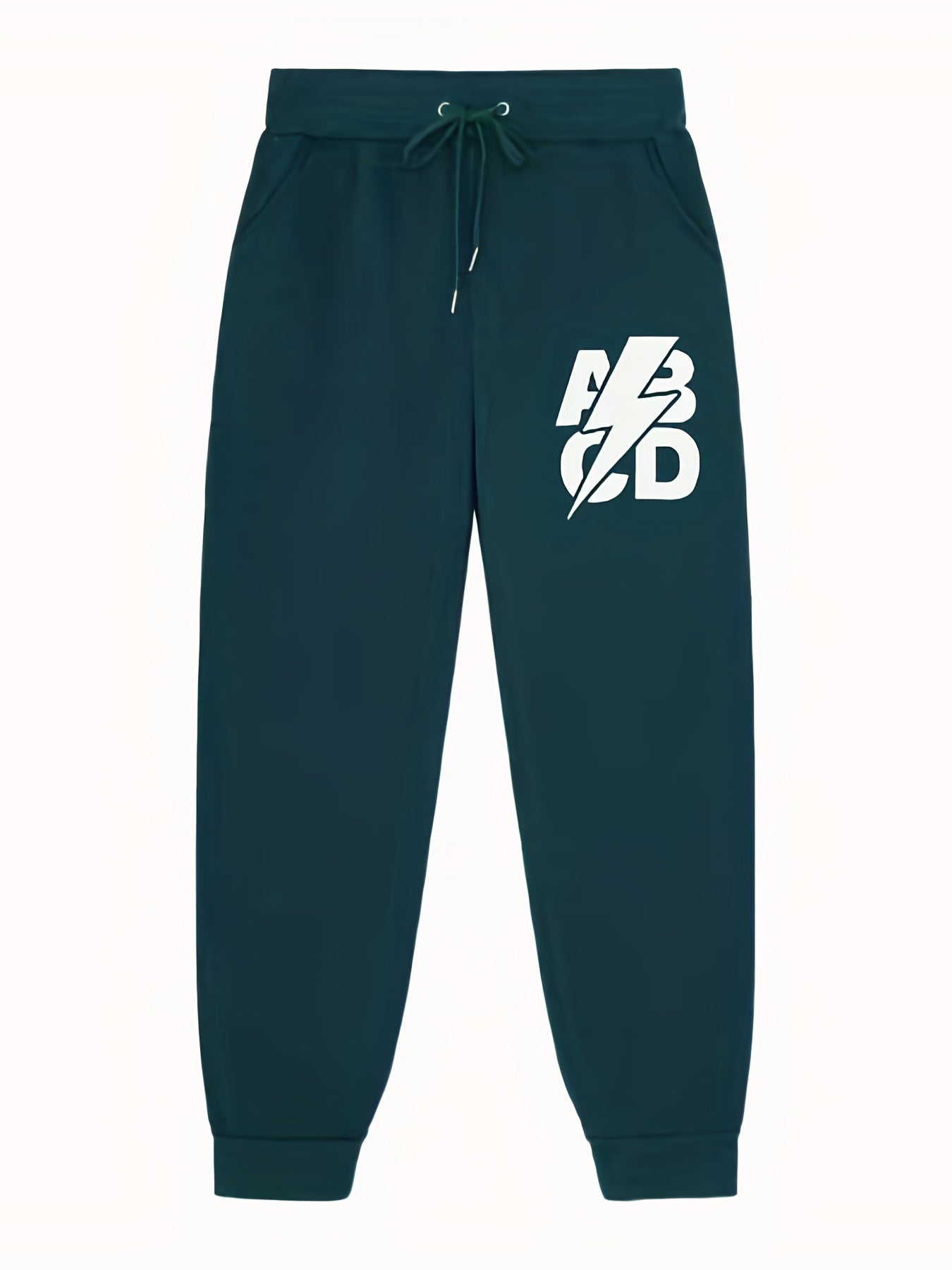 Men's Letter Print Joggers Casual Loose Fit Drawstring Pants