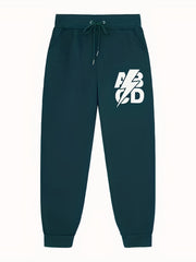Men's Letter Print Joggers Casual Loose Fit Drawstring Pants