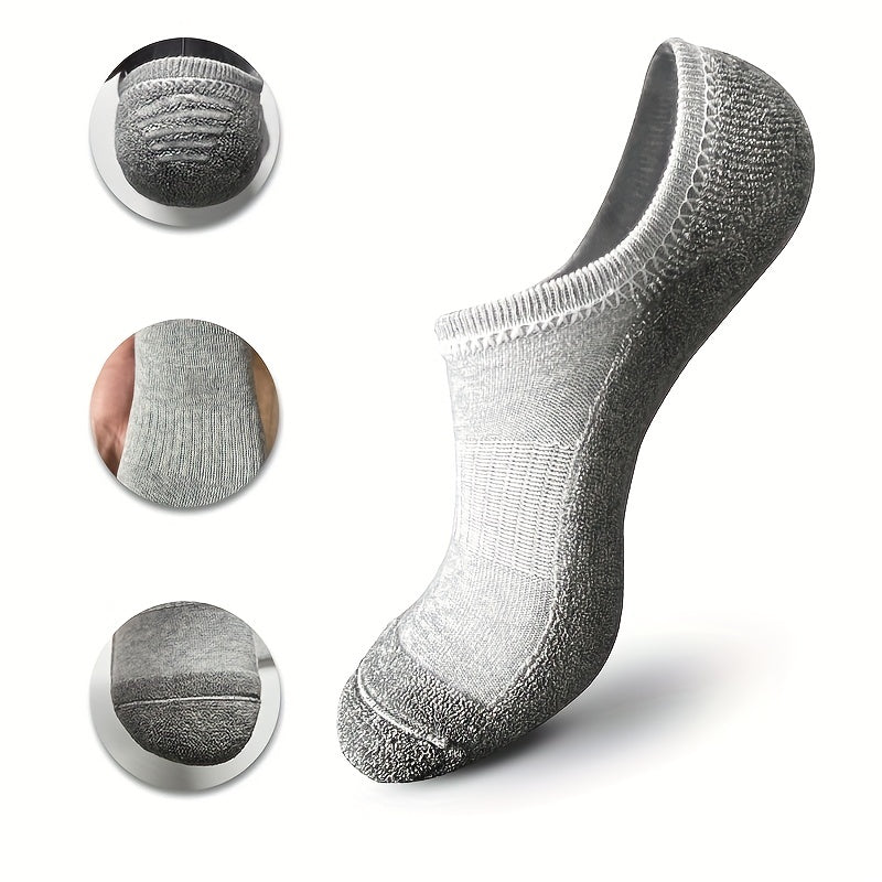 6 pairs Breathable Anti Slip Men's No Show Socks
