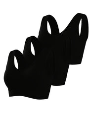 3pcs Wireless Sports Bras Yoga Tank Women's Lingerie