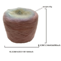 50g 100m Gradual Rainbow Cake Wool Ball DIY Crochet Flower Sweater Material