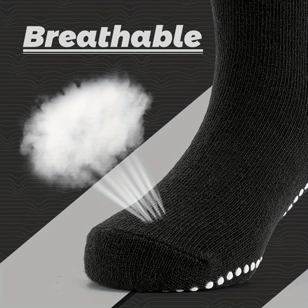 5 Pairs Non Slip Toddler Mid Tube Athletic Indoor Socks