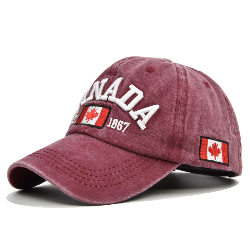 ANADA Embroidered Maple Leaf Baseball Cap Sun Hat
