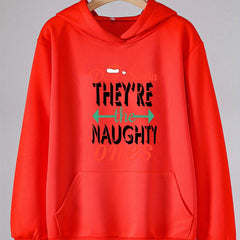 Girls Naughty Words Long Sleeve Hooded Sweatshirt Pullover