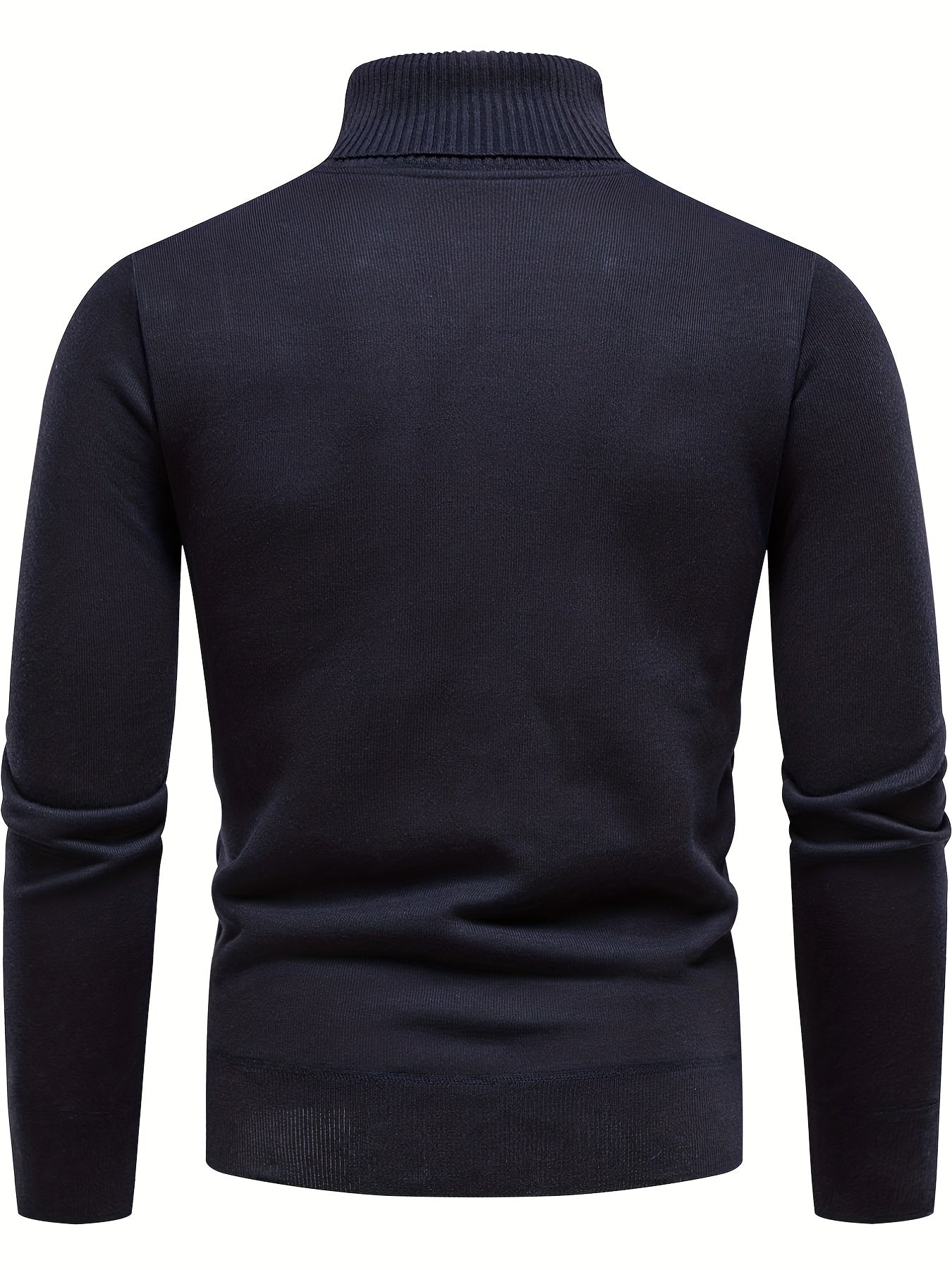 Men's Turtle Neck Knit Sweater Casual Warm Pullover for Fall Winter