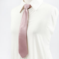 Pink Glitter Necktie Casual Tie Pre tied Shirt Tie For Women