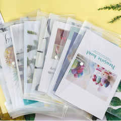 50pcs Clear Plastic Envelopes Button Snap Closure Waterproof File Folder A4 Size
