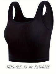 Ribbed Tank Top Slim Fit Sleeveless Lingerie