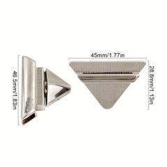 Triangle Press Lock Leather Craft Bag Hardware