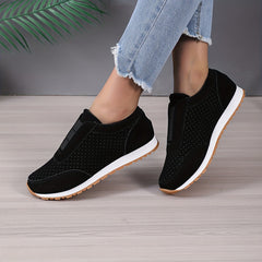 Women's Breathable Slip On Sneakers Comfortable Outdoor Walking Shoes