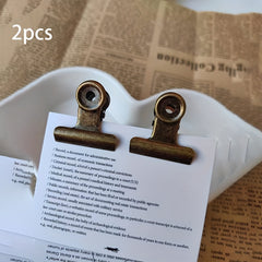 2pcs Vintage Metal Clips Long tailed Iron Clips Book Clips