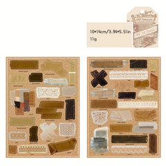 Industrial Retro Style Die Cut Stickers for Journal Materials