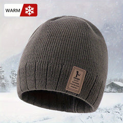 Beanie Winter Velvet Knitted Hat Outdoor Cycling Coldproof Ear Protection