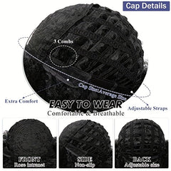 Men's Middle Length Wig for Party Dress Up