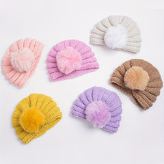 Baby Child Knitted Hat Wool Ball Thread Boys Girls