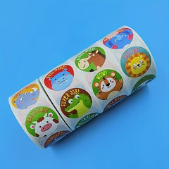 500 1-Inch Round Colored Stickers w/ 12 Patterns