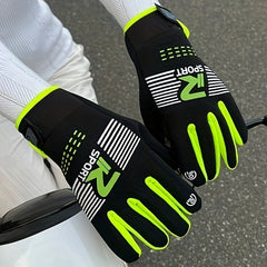 Windproof Cycling Gloves Autumn Winter Sport Full Finger Gloves Anti Slip Warm