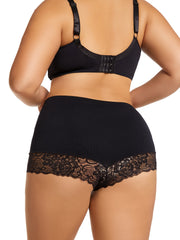 5 Pack Plus Size Lace Seamless High Stretch Briefs