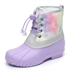 Girl's High Top Waterproof Boots Non Slip Shoes For Kids