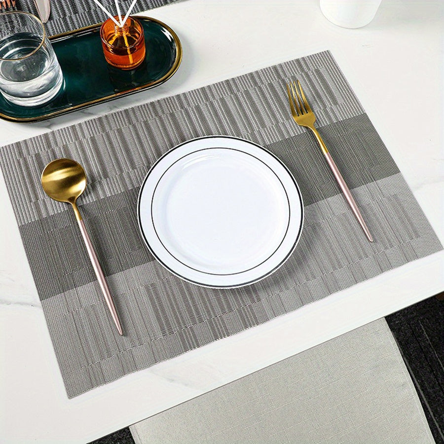 Woven Placemat Square Table Mat for Dining Table Washable Kitchen Placemat