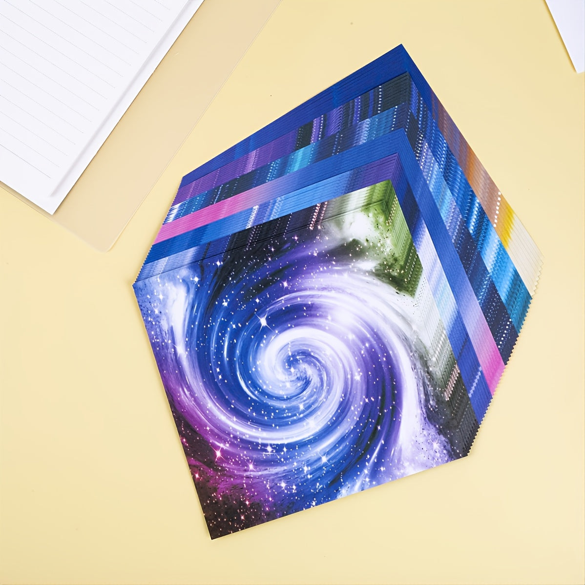 50 Double Sided Origami Paper 15x15 Universe Starry Sky Galaxy Space Travel