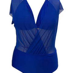 Mesh One Piece Bodysuit Swimsuit Set