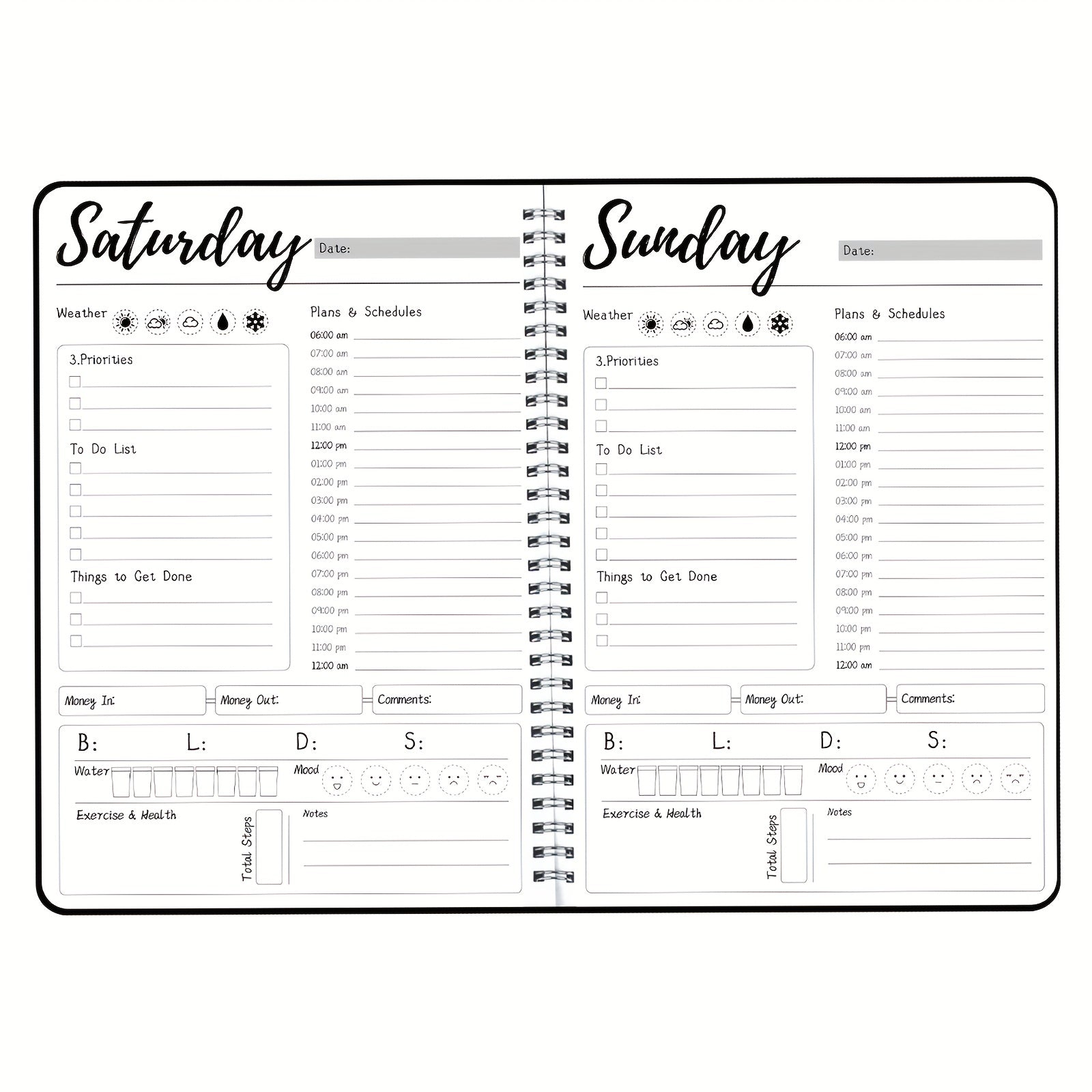Trees Daily Weekly Planner Notepa...