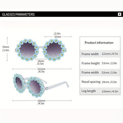 Girls Daisy Frame Sunglasses for Outdoor Travel