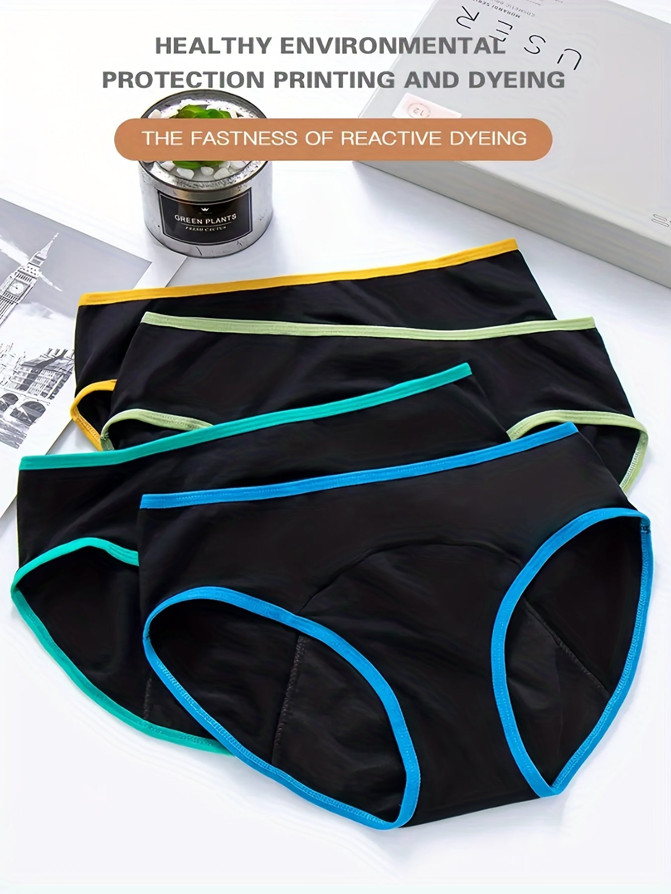 4 Pack Women's Plus Leakproof Period Panties Set